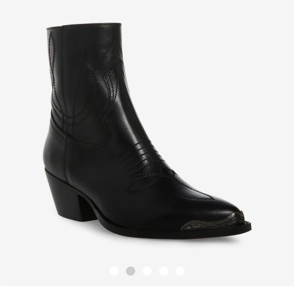 Steve Madden Brand New in box. Black leather Greyson western bootie. Size 5